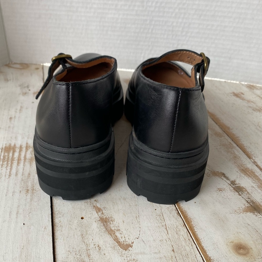 Madewell Black Leather Mary Jane Loafers with Buckle - Picture 6 of 14